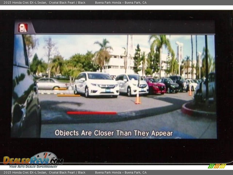 2015 Honda Civic EX-L Sedan Crystal Black Pearl / Black Photo #21