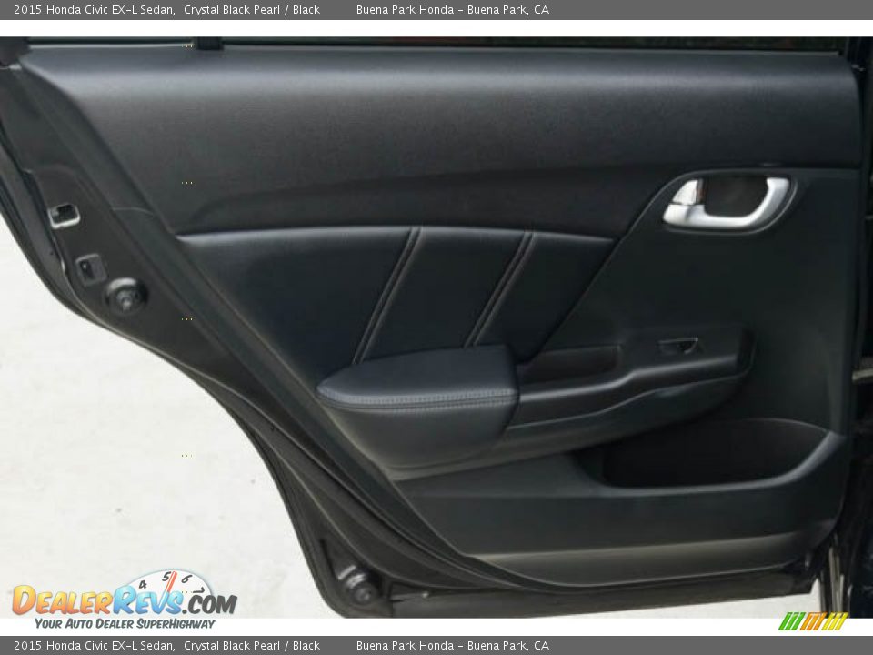 2015 Honda Civic EX-L Sedan Crystal Black Pearl / Black Photo #24