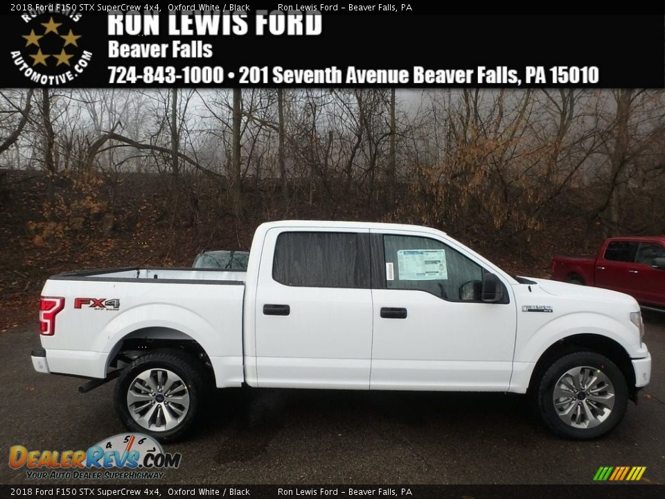 2018 Ford F150 STX SuperCrew 4x4 Oxford White / Black Photo #1