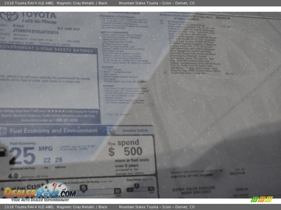 2018 Toyota RAV4 XLE AWD Magnetic Gray Metallic / Black Photo #10