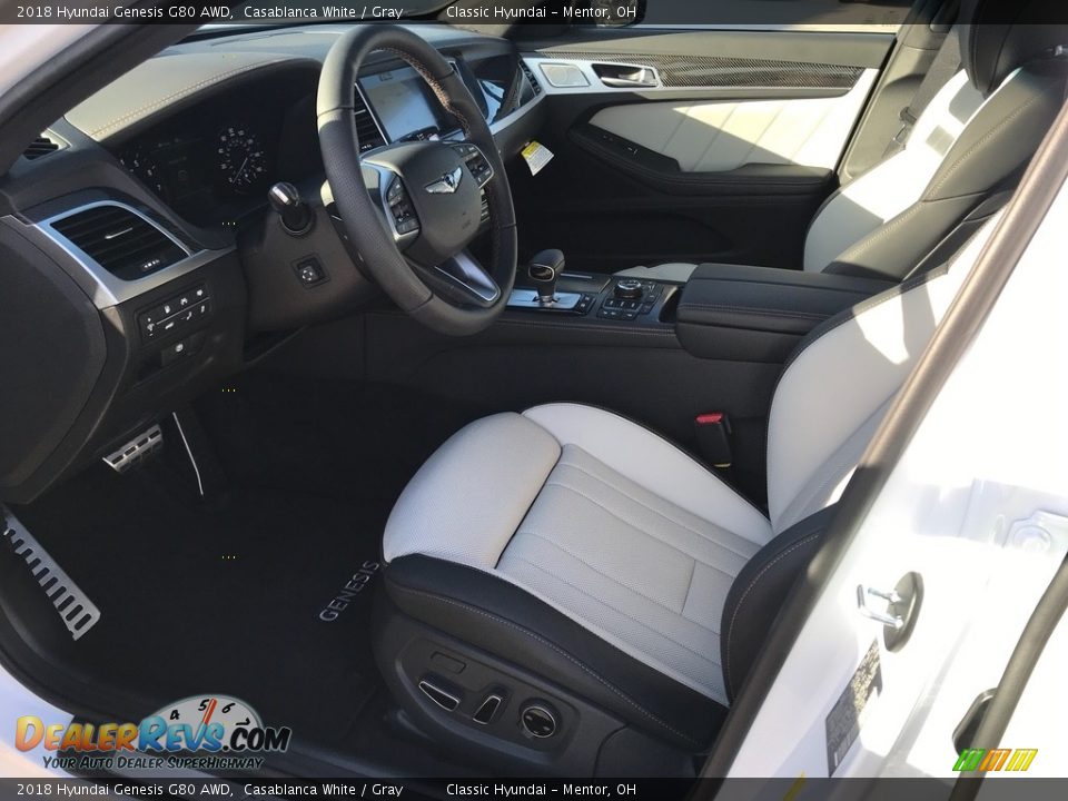 Gray Interior - 2018 Hyundai Genesis G80 AWD Photo #6