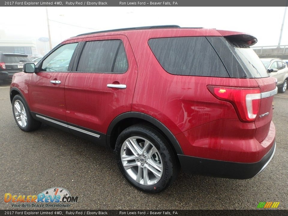 2017 Ford Explorer Limited 4WD Ruby Red / Ebony Black Photo #4