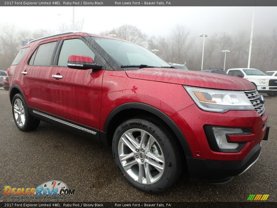 2017 Ford Explorer Limited 4WD Ruby Red / Ebony Black Photo #8