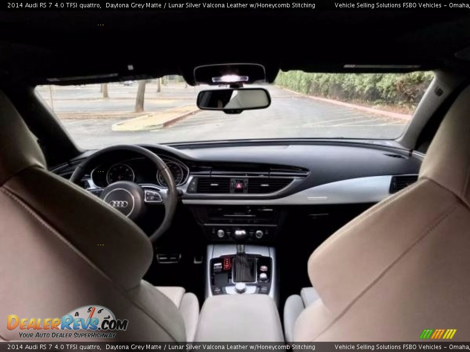 2014 Audi RS 7 4.0 TFSI quattro Daytona Grey Matte / Lunar Silver Valcona Leather w/Honeycomb Stitching Photo #3