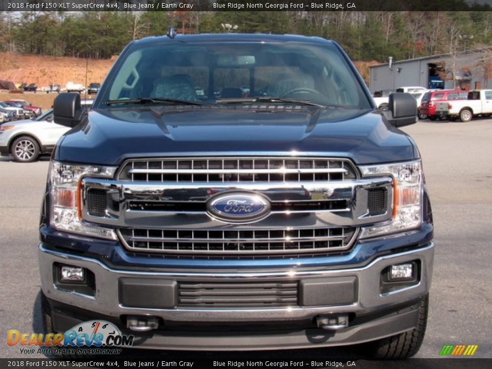 2018 Ford F150 XLT SuperCrew 4x4 Blue Jeans / Earth Gray Photo #8