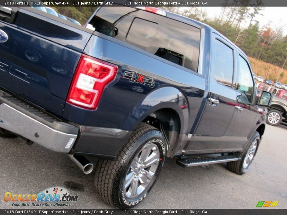 2018 Ford F150 XLT SuperCrew 4x4 Blue Jeans / Earth Gray Photo #33