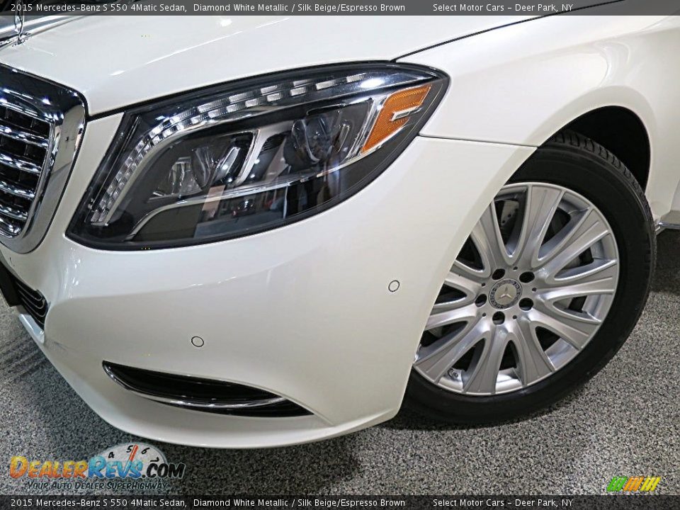2015 Mercedes-Benz S 550 4Matic Sedan Diamond White Metallic / Silk Beige/Espresso Brown Photo #7