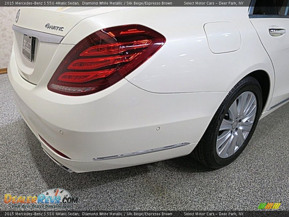 2015 Mercedes-Benz S 550 4Matic Sedan Diamond White Metallic / Silk Beige/Espresso Brown Photo #8