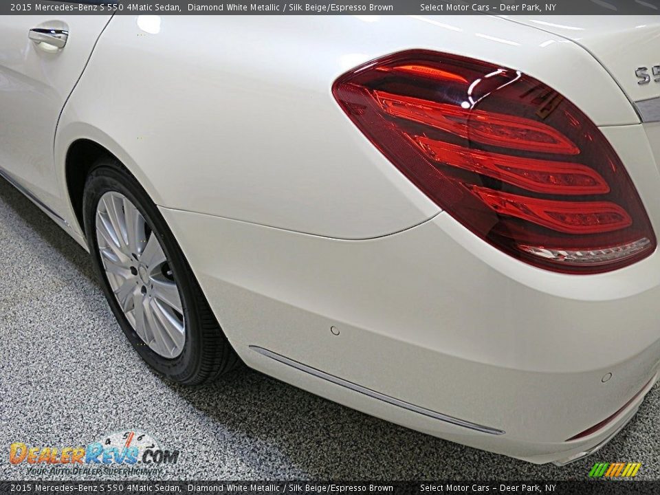 2015 Mercedes-Benz S 550 4Matic Sedan Diamond White Metallic / Silk Beige/Espresso Brown Photo #9