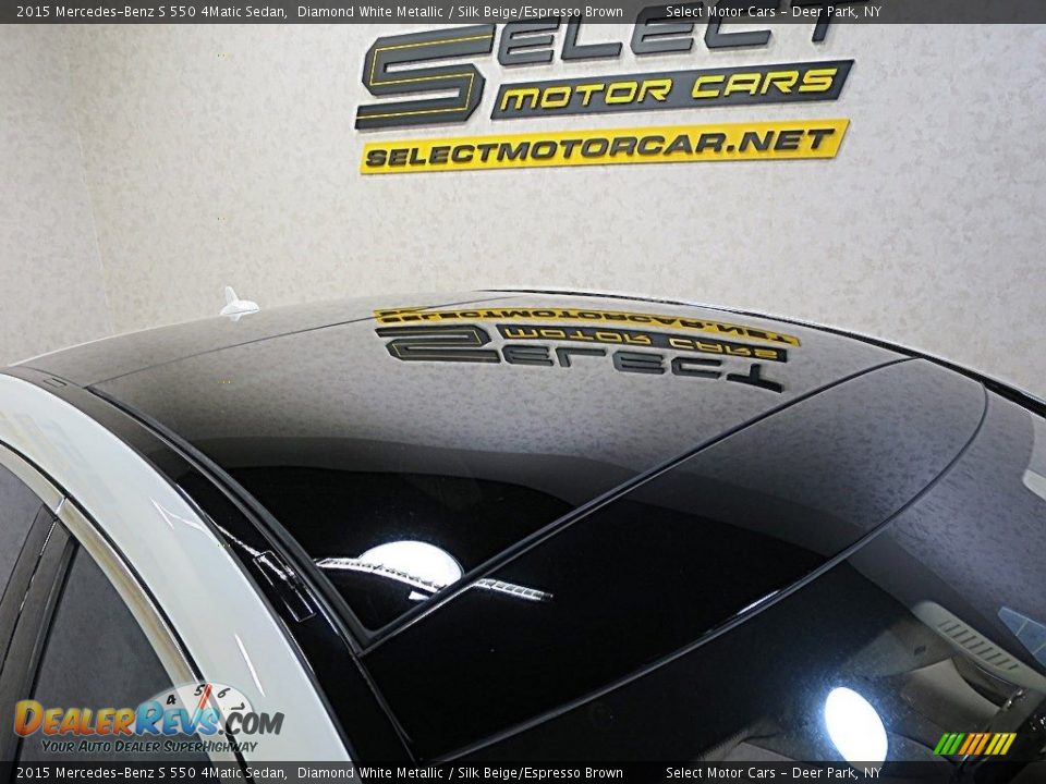 2015 Mercedes-Benz S 550 4Matic Sedan Diamond White Metallic / Silk Beige/Espresso Brown Photo #13