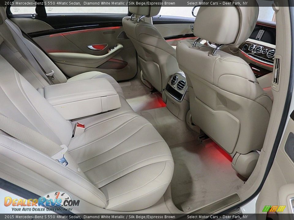 2015 Mercedes-Benz S 550 4Matic Sedan Diamond White Metallic / Silk Beige/Espresso Brown Photo #18