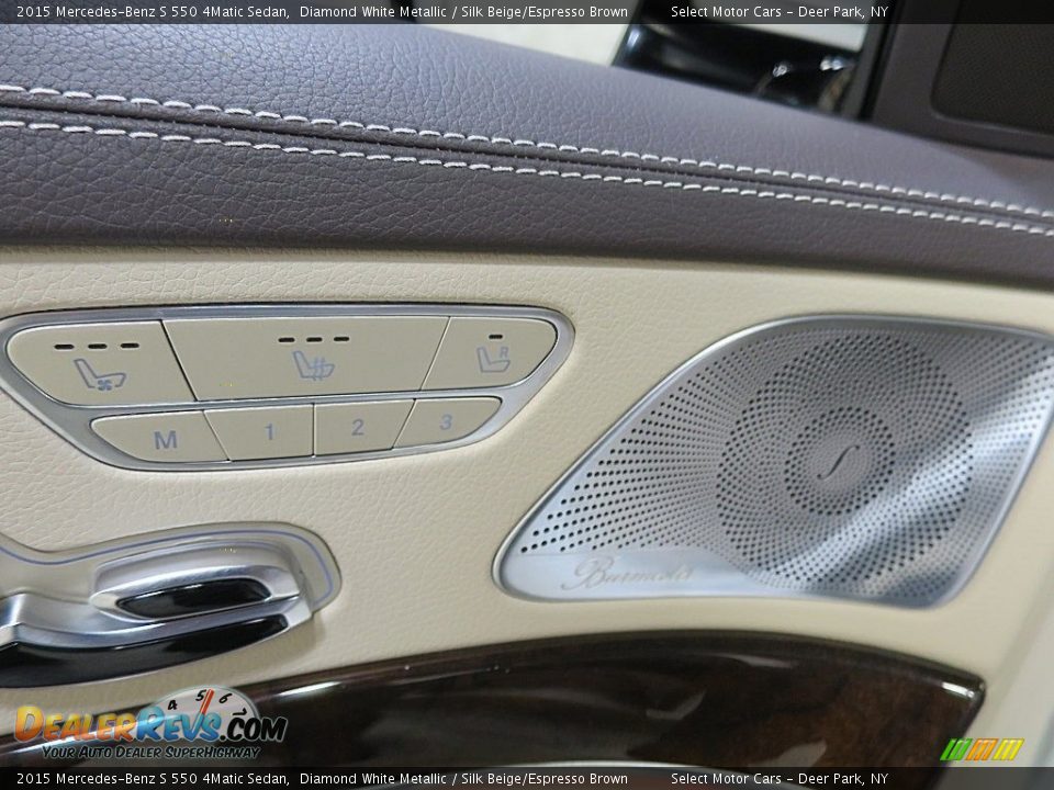 2015 Mercedes-Benz S 550 4Matic Sedan Diamond White Metallic / Silk Beige/Espresso Brown Photo #19