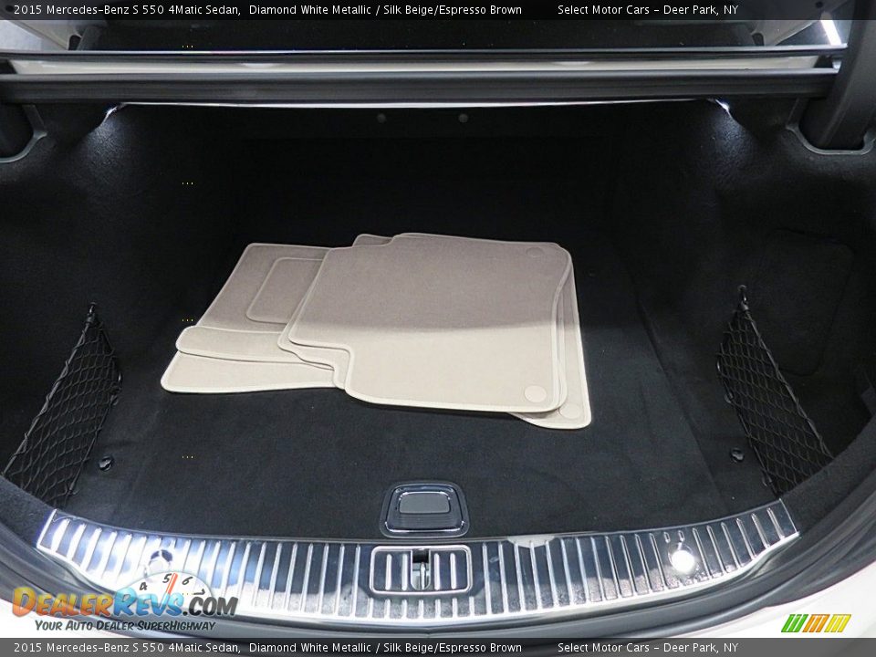 2015 Mercedes-Benz S 550 4Matic Sedan Diamond White Metallic / Silk Beige/Espresso Brown Photo #24