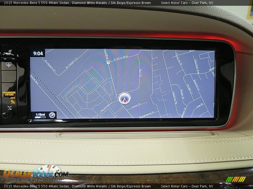 2015 Mercedes-Benz S 550 4Matic Sedan Diamond White Metallic / Silk Beige/Espresso Brown Photo #25