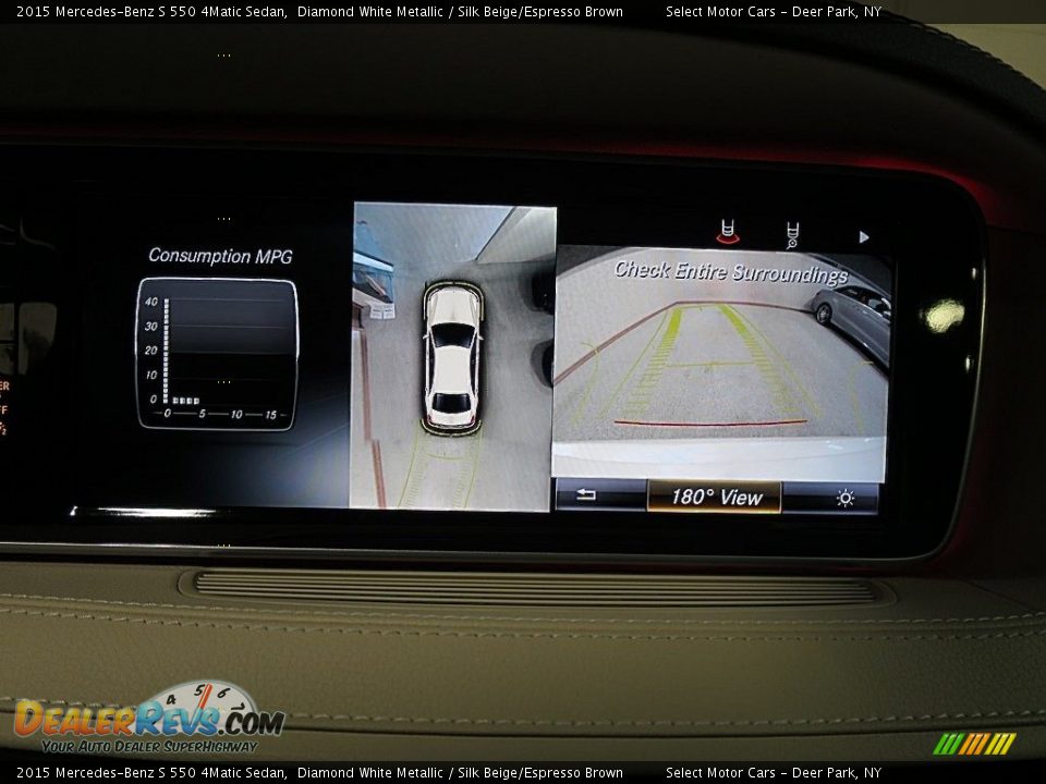 2015 Mercedes-Benz S 550 4Matic Sedan Diamond White Metallic / Silk Beige/Espresso Brown Photo #26