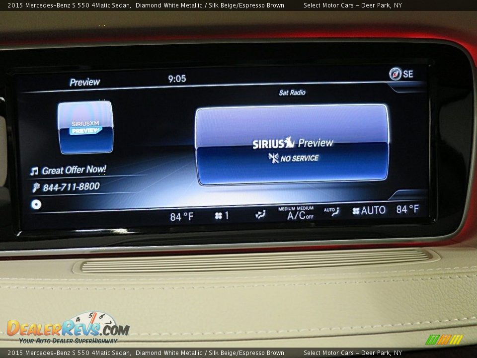 2015 Mercedes-Benz S 550 4Matic Sedan Diamond White Metallic / Silk Beige/Espresso Brown Photo #27