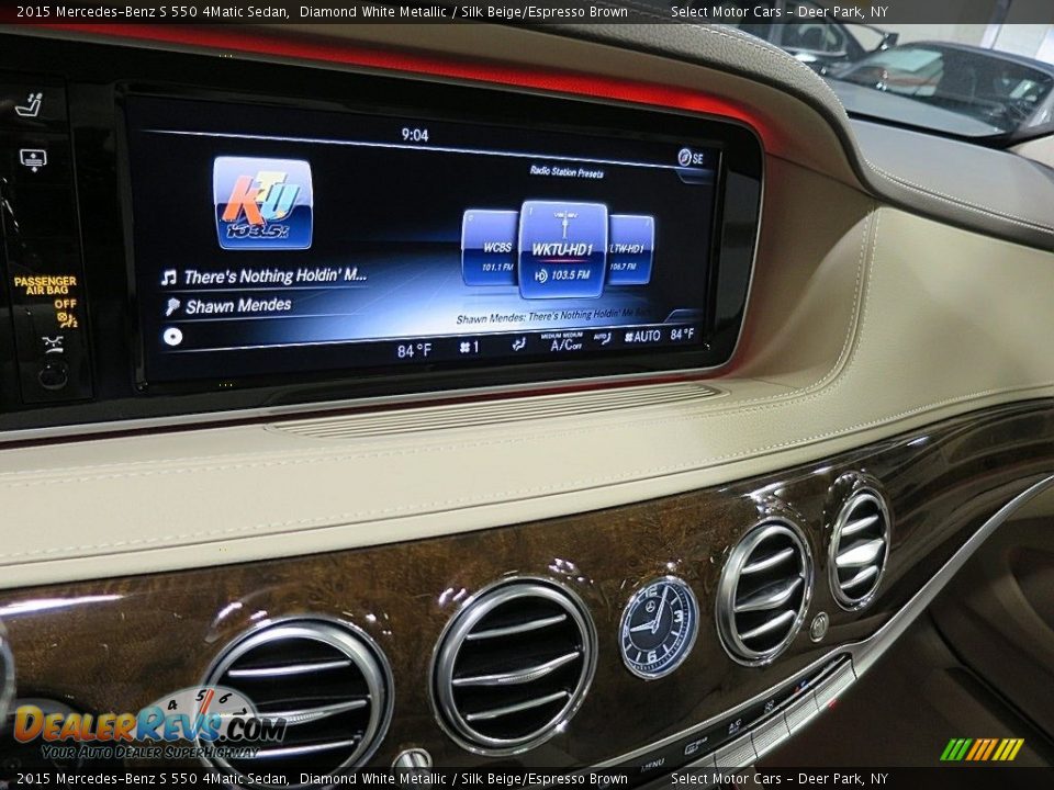 2015 Mercedes-Benz S 550 4Matic Sedan Diamond White Metallic / Silk Beige/Espresso Brown Photo #28