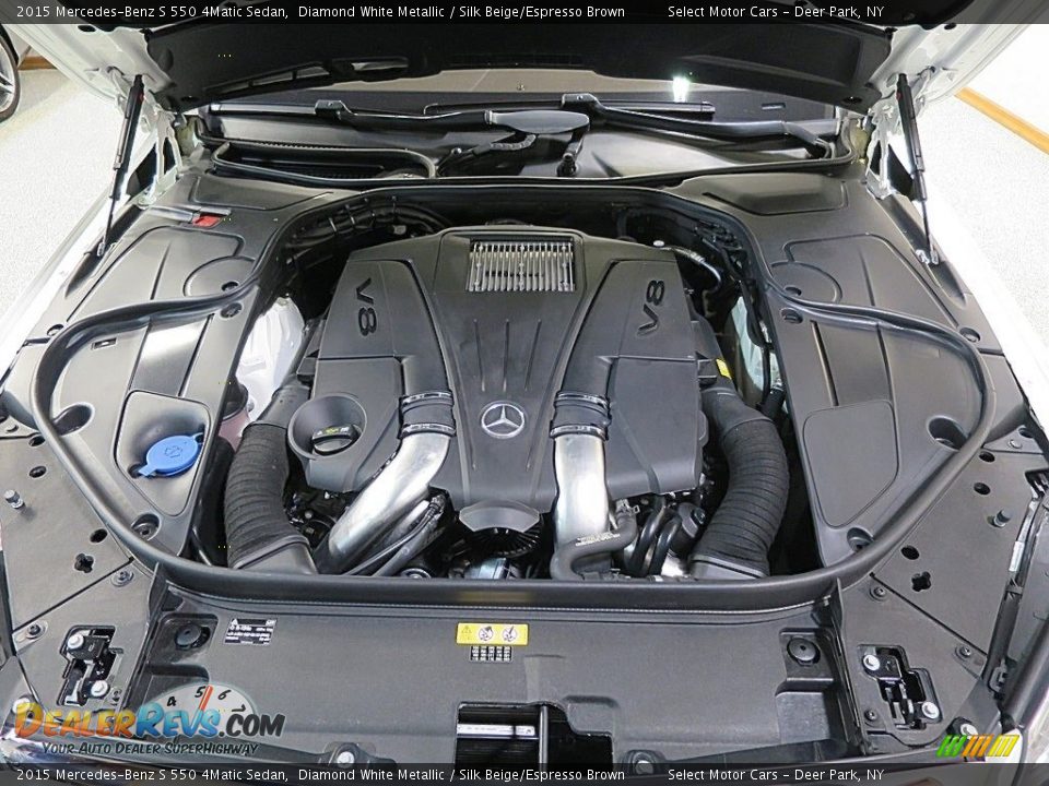 2015 Mercedes-Benz S 550 4Matic Sedan Diamond White Metallic / Silk Beige/Espresso Brown Photo #31