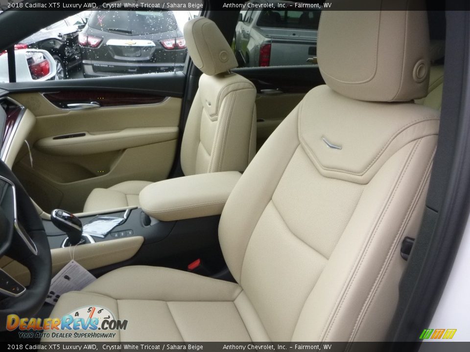 2018 Cadillac XT5 Luxury AWD Crystal White Tricoat / Sahara Beige Photo #14