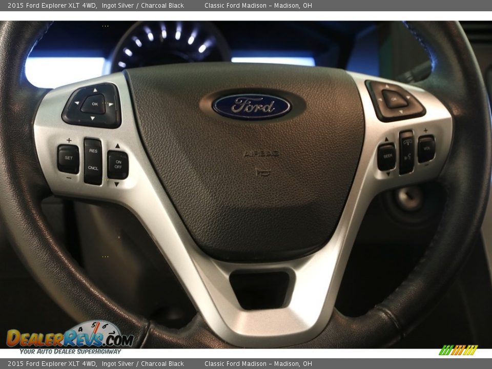 2015 Ford Explorer XLT 4WD Ingot Silver / Charcoal Black Photo #8