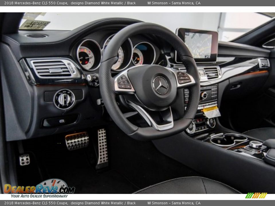 2018 Mercedes-Benz CLS 550 Coupe designo Diamond White Metallic / Black Photo #6