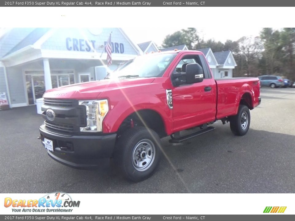 2017 Ford F350 Super Duty XL Regular Cab 4x4 Race Red / Medium Earth Gray Photo #10