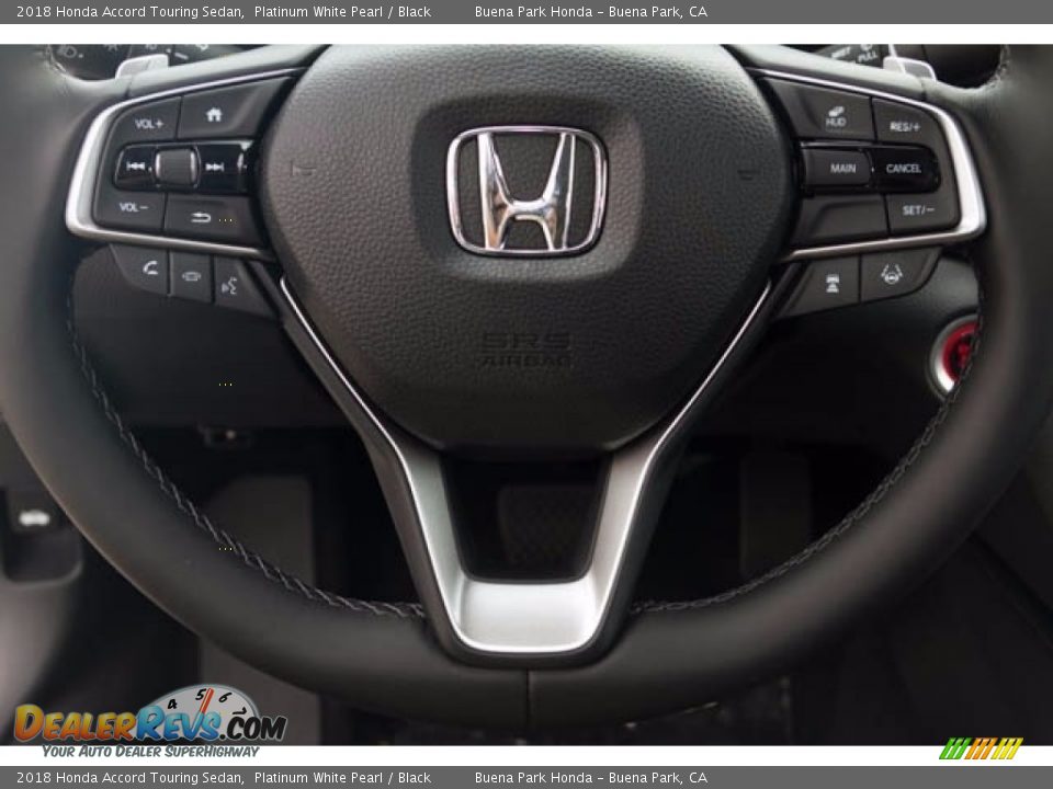 2018 Honda Accord Touring Sedan Platinum White Pearl / Black Photo #9