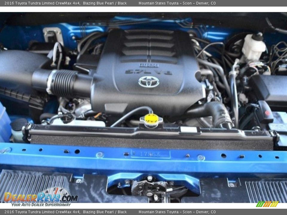 2016 Toyota Tundra Limited CrewMax 4x4 Blazing Blue Pearl / Black Photo #27