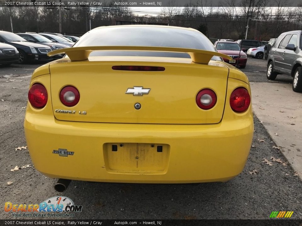 2007 Chevrolet Cobalt LS Coupe Rally Yellow / Gray Photo #4