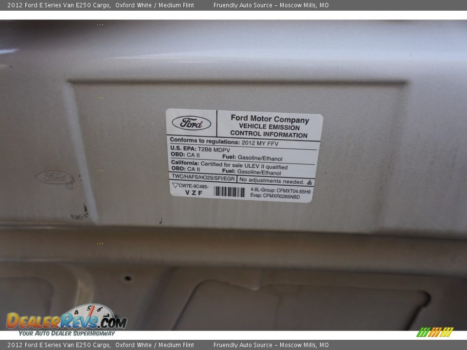 2012 Ford E Series Van E250 Cargo Oxford White / Medium Flint Photo #31