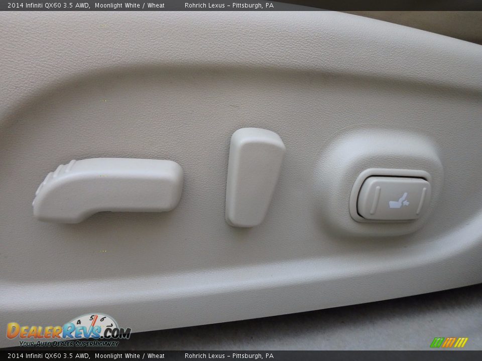 2014 Infiniti QX60 3.5 AWD Moonlight White / Wheat Photo #23