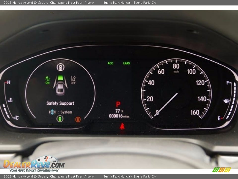 2018 Honda Accord LX Sedan Champagne Frost Pearl / Ivory Photo #14