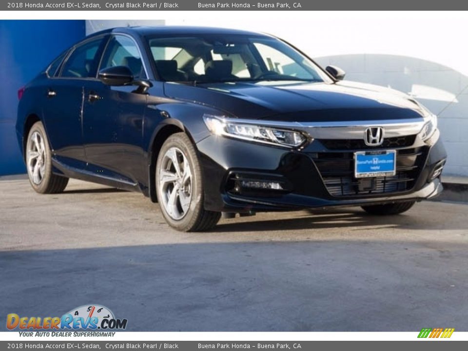 2018 Honda Accord EX-L Sedan Crystal Black Pearl / Black Photo #1