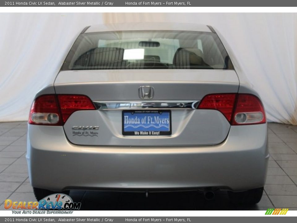 2011 Honda Civic LX Sedan Alabaster Silver Metallic / Gray Photo #6