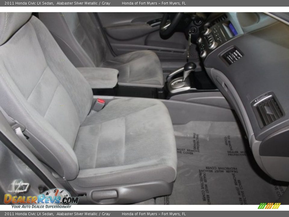 2011 Honda Civic LX Sedan Alabaster Silver Metallic / Gray Photo #26