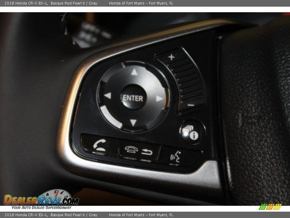 2018 Honda CR-V EX-L Basque Red Pearl II / Gray Photo #15