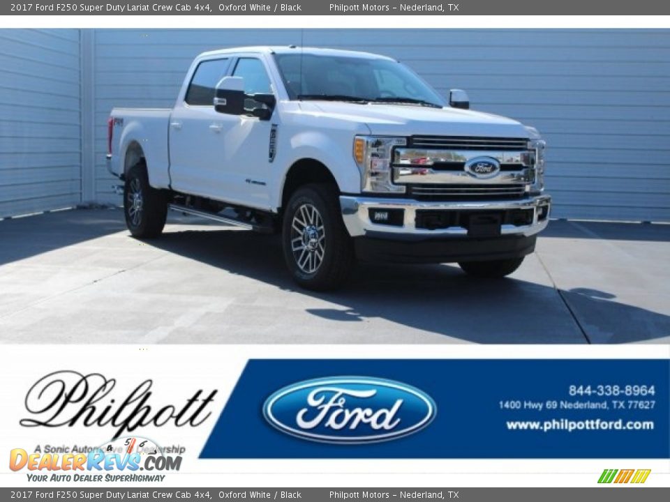 2017 Ford F250 Super Duty Lariat Crew Cab 4x4 Oxford White / Black Photo #1