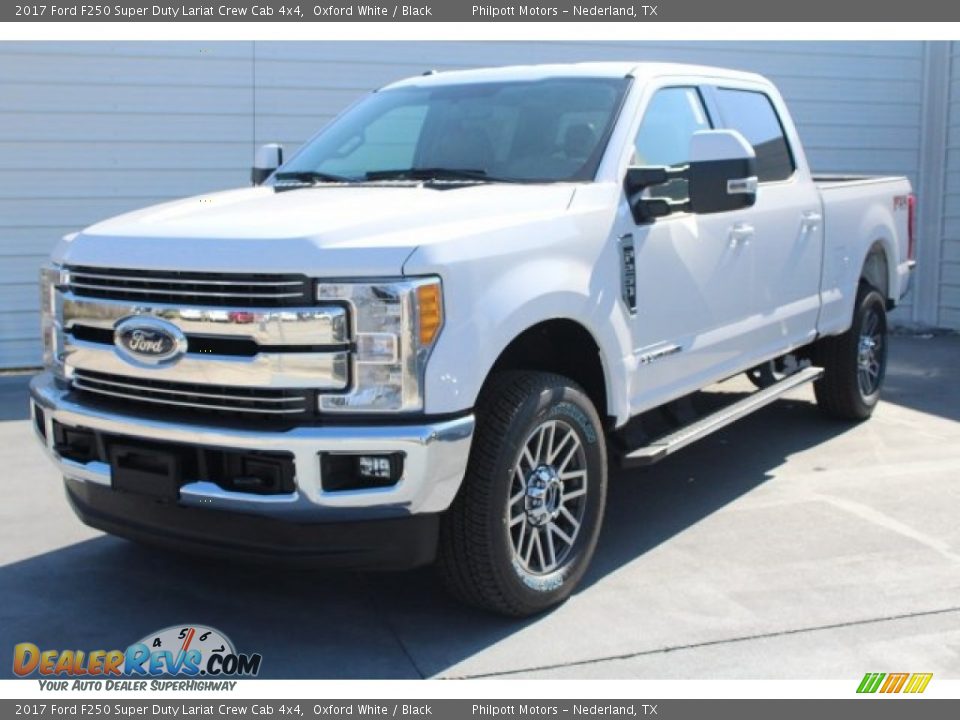 2017 Ford F250 Super Duty Lariat Crew Cab 4x4 Oxford White / Black Photo #3