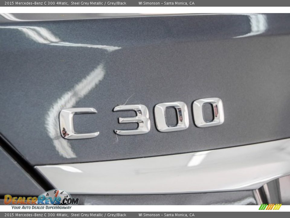 2015 Mercedes-Benz C 300 4Matic Steel Grey Metallic / Grey/Black Photo #13