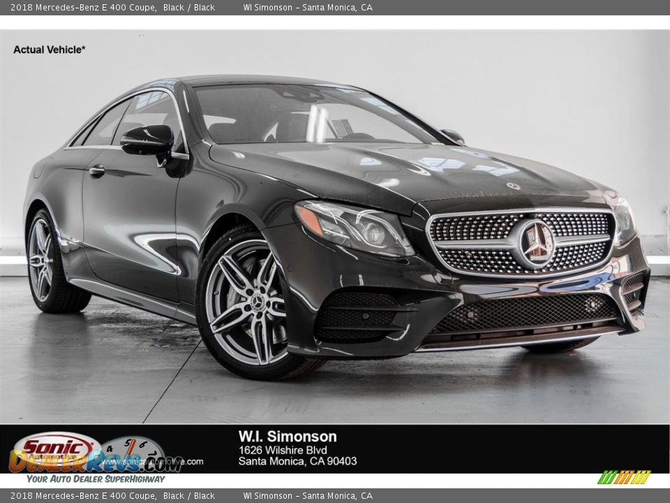 2018 Mercedes-Benz E 400 Coupe Black / Black Photo #1