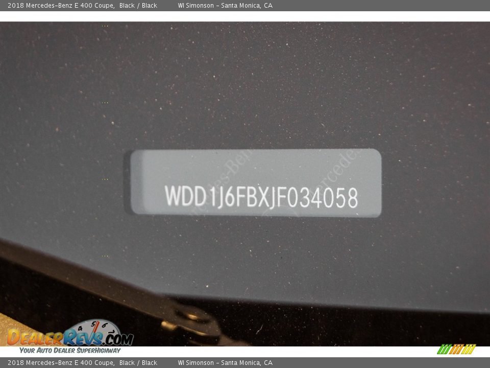 2018 Mercedes-Benz E 400 Coupe Black / Black Photo #10