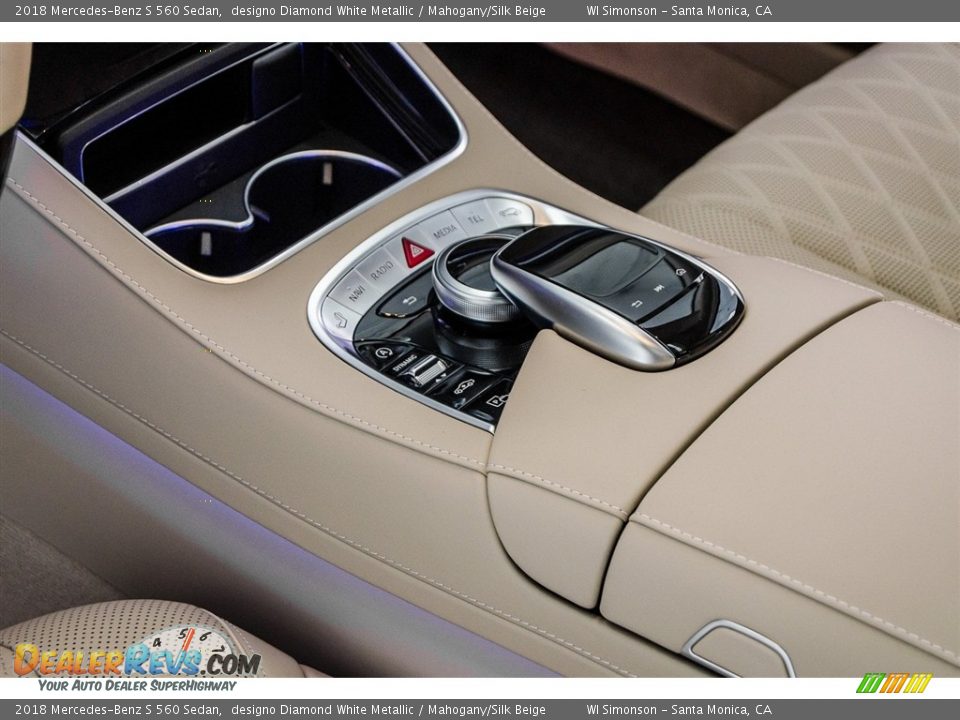 2018 Mercedes-Benz S 560 Sedan designo Diamond White Metallic / Mahogany/Silk Beige Photo #7