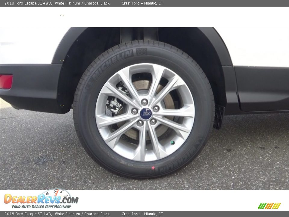 2018 Ford Escape SE 4WD White Platinum / Charcoal Black Photo #22