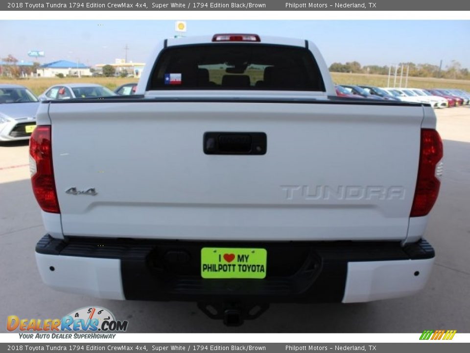 2018 Toyota Tundra 1794 Edition CrewMax 4x4 Super White / 1794 Edition Black/Brown Photo #7
