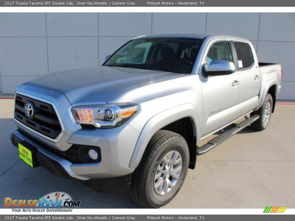 2017 Toyota Tacoma SR5 Double Cab Silver Sky Metallic / Cement Gray Photo #3