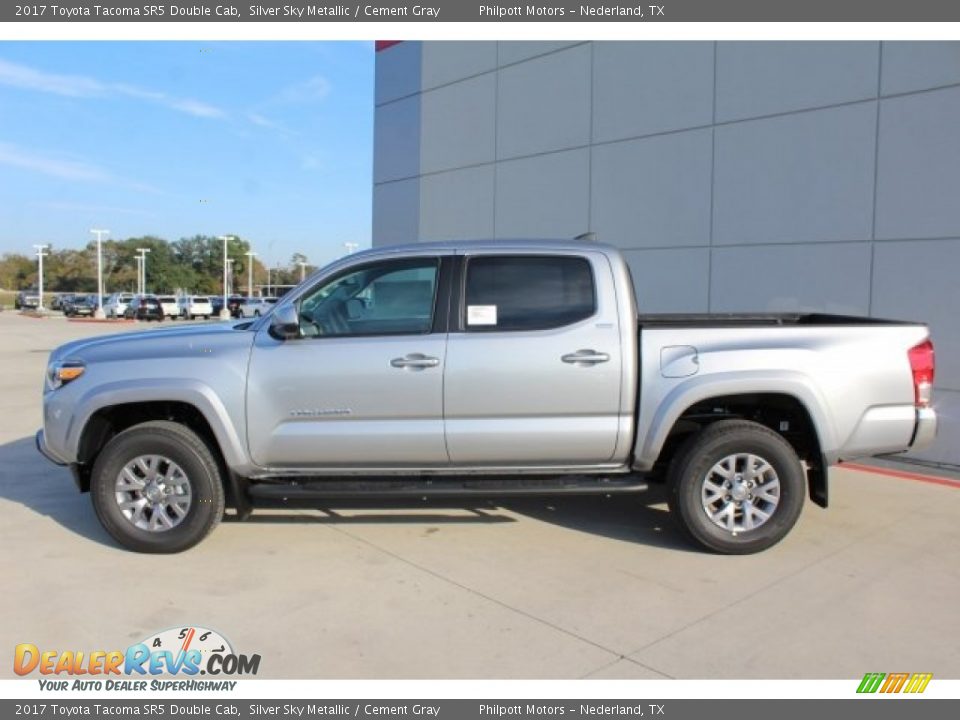 2017 Toyota Tacoma SR5 Double Cab Silver Sky Metallic / Cement Gray Photo #5