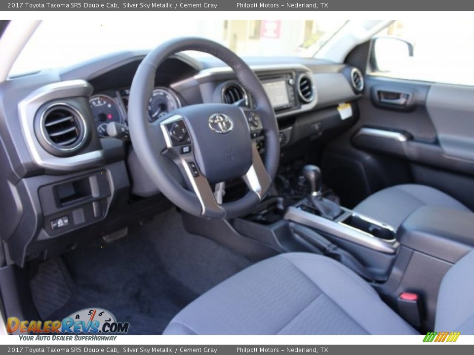 2017 Toyota Tacoma SR5 Double Cab Silver Sky Metallic / Cement Gray Photo #9