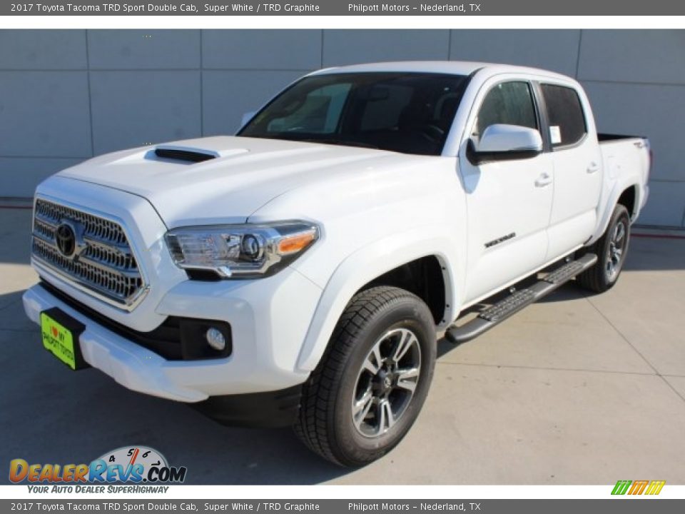2017 Toyota Tacoma TRD Sport Double Cab Super White / TRD Graphite Photo #3