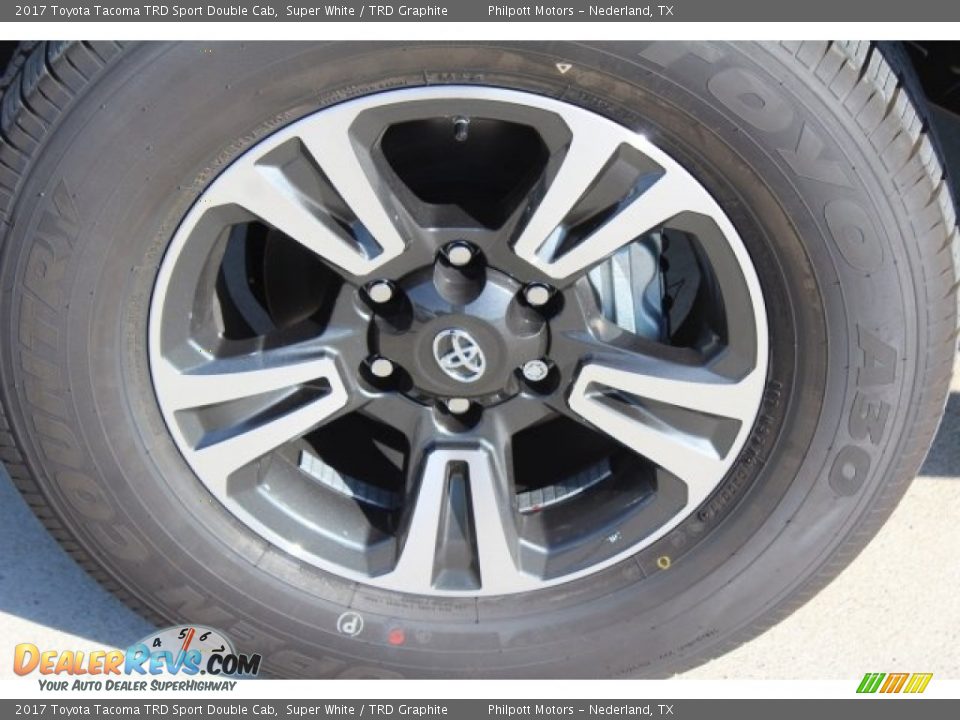 2017 Toyota Tacoma TRD Sport Double Cab Super White / TRD Graphite Photo #4
