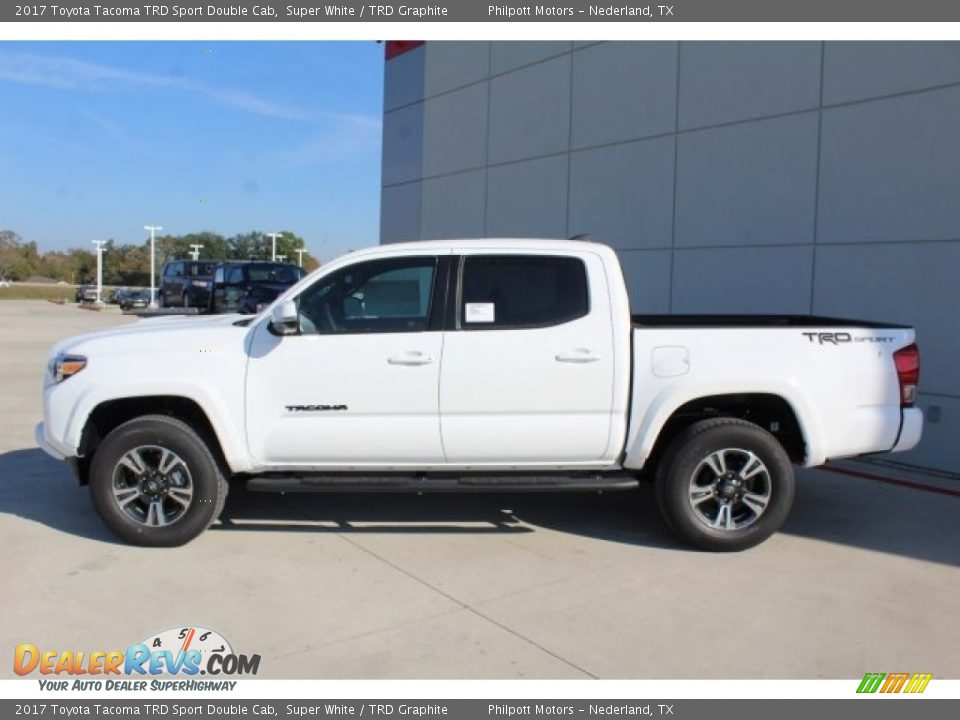 2017 Toyota Tacoma TRD Sport Double Cab Super White / TRD Graphite Photo #5